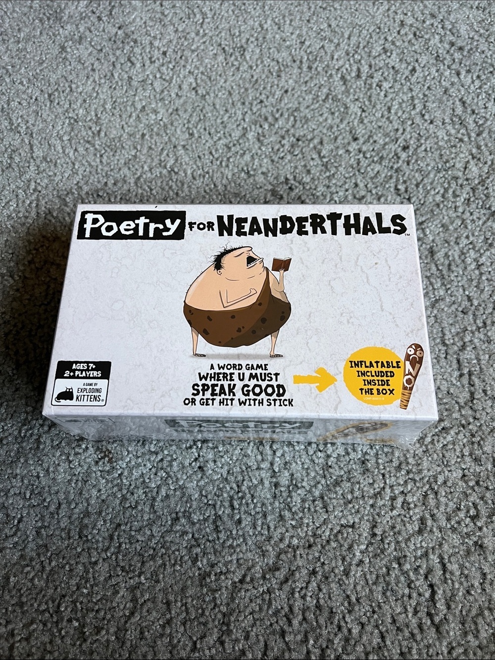 Poetry For Neanderthals: Speak Good Or Get Hit With Stick - By Exploding Kittens